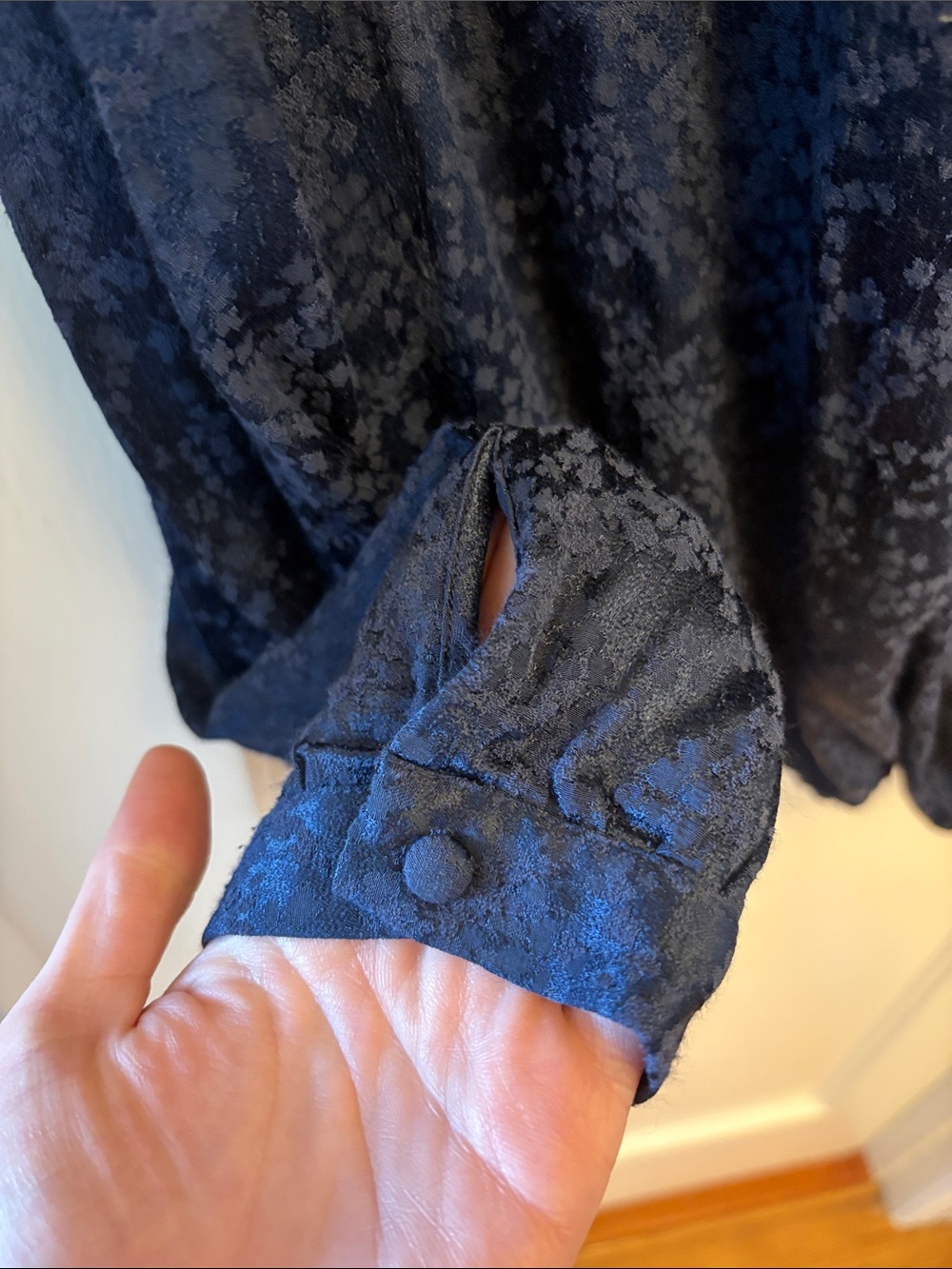 Sezane Abelia blouse blue floral - Picture 3 of 5